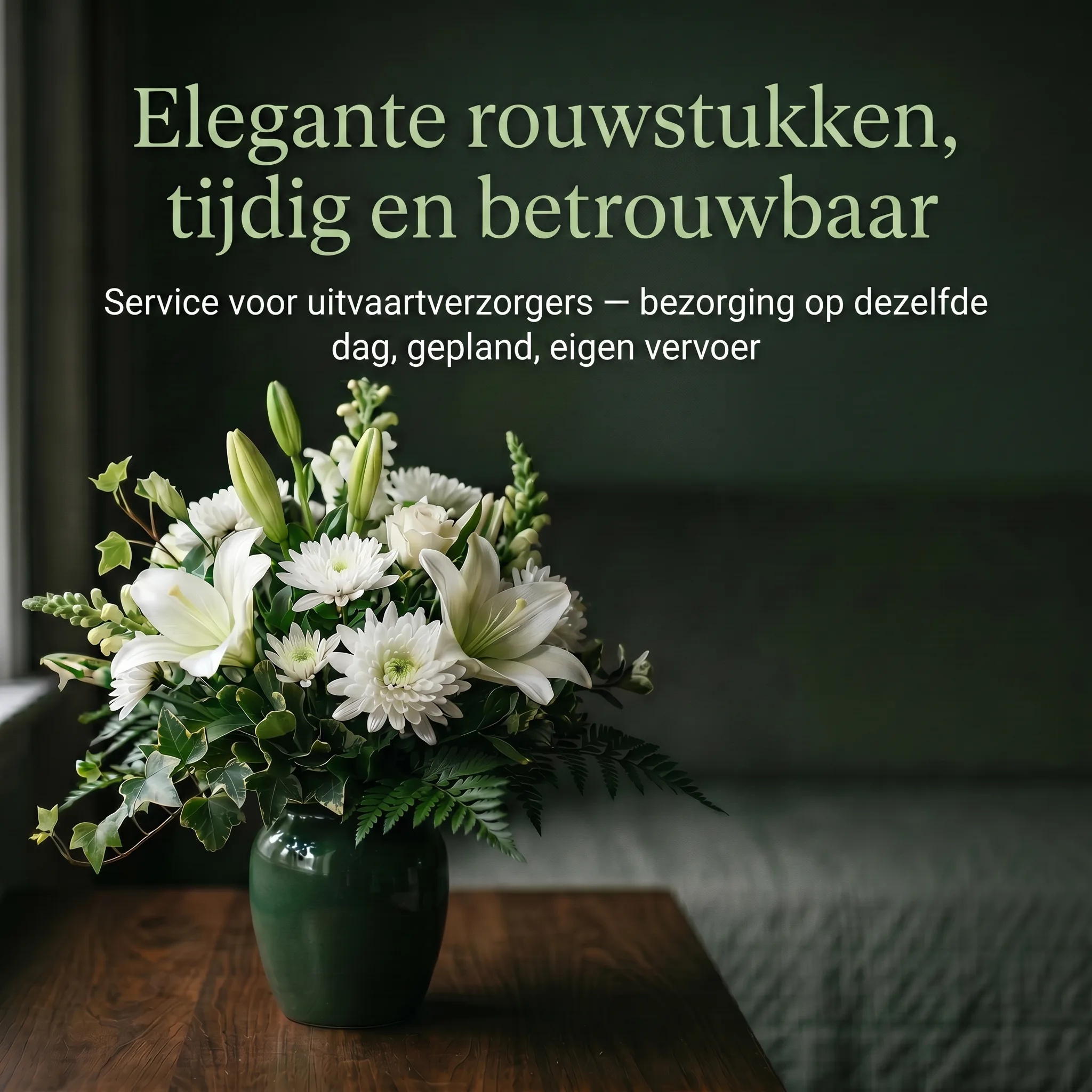 Elegante rouwstukken — tijdig en betrouwbaar